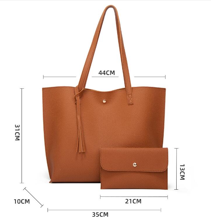 Leather Tote for Women - Spacious Business Shoulder Bag with Coin Purse 4