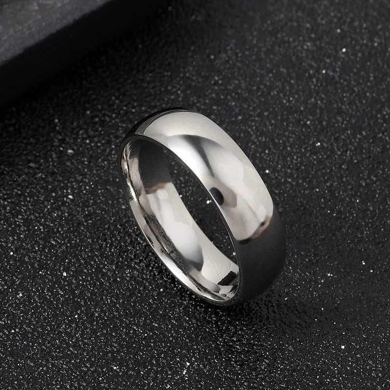 1-8mm Classic Stainl Ring Fashion Stainl Steel Ring Gold Plated Silver Color Knuckle Rings Wedding Ring For Women MenXJ250110