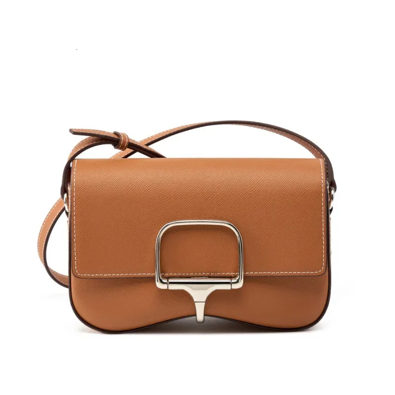 Designer Bag Luxury 2025 New Light Luxury Bag Leather Women's Bag Shoulder Bag Crossbody Saddle Bag Cowhide Versatile Bag Armpit Bag Storage Bag