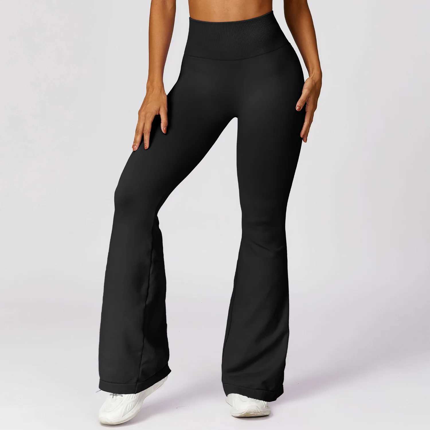 Flare Leggings Seamless Yoga Pants Women High Waist Wide Leg Pants Women Gym Workout Fitness Sports Flared Pant Dance Trousers M240910