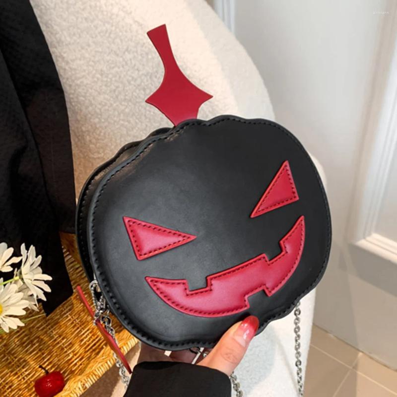 Helloween Cross Body Bag Women Pumpkin Crossbody PU Leather Shoulder With Zipper Adjustable Strap Female Daily Halloween fashionable item zhanyishengl