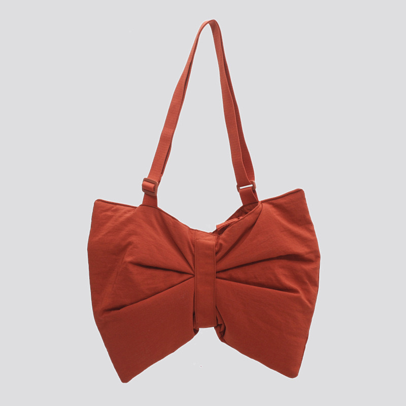 Free Shipping Shoulder Bags Casual Canvas Bow Crossbody For Women Designer Handbags Nylon Bag Chic Large Capacity Tote Shopper Purses