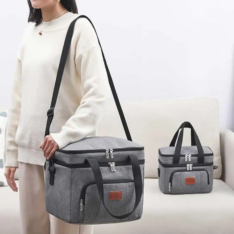 1020L cooler bag with hard lining large insulated picnic lunch used for camping barbecue and outdoor activities at home as a cooling 240910