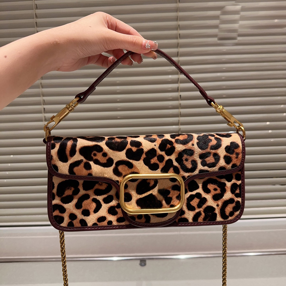 Fashion leather bag luxurys Shoulder Bags Designer chain purse crossbody handbag lady Letter V flap bag totes handbags classic leopard print mess