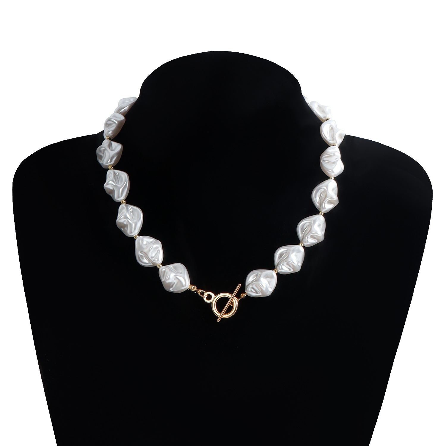 Vintage Baroque Imitation Irregular Pearl Choker Neacklaces For Women Luxury Gold Plated Chain Elegant Jewelry Party Birthday Wedding Gifts