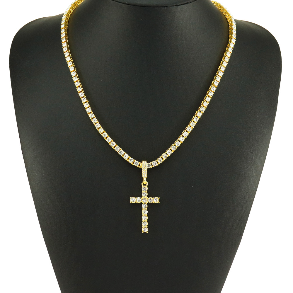 Tennis Chain Necklace 4 MM Zircon Jewelry Men Women Hip Hop Cross Necklace HipHop Jewelry Fashion Gift
