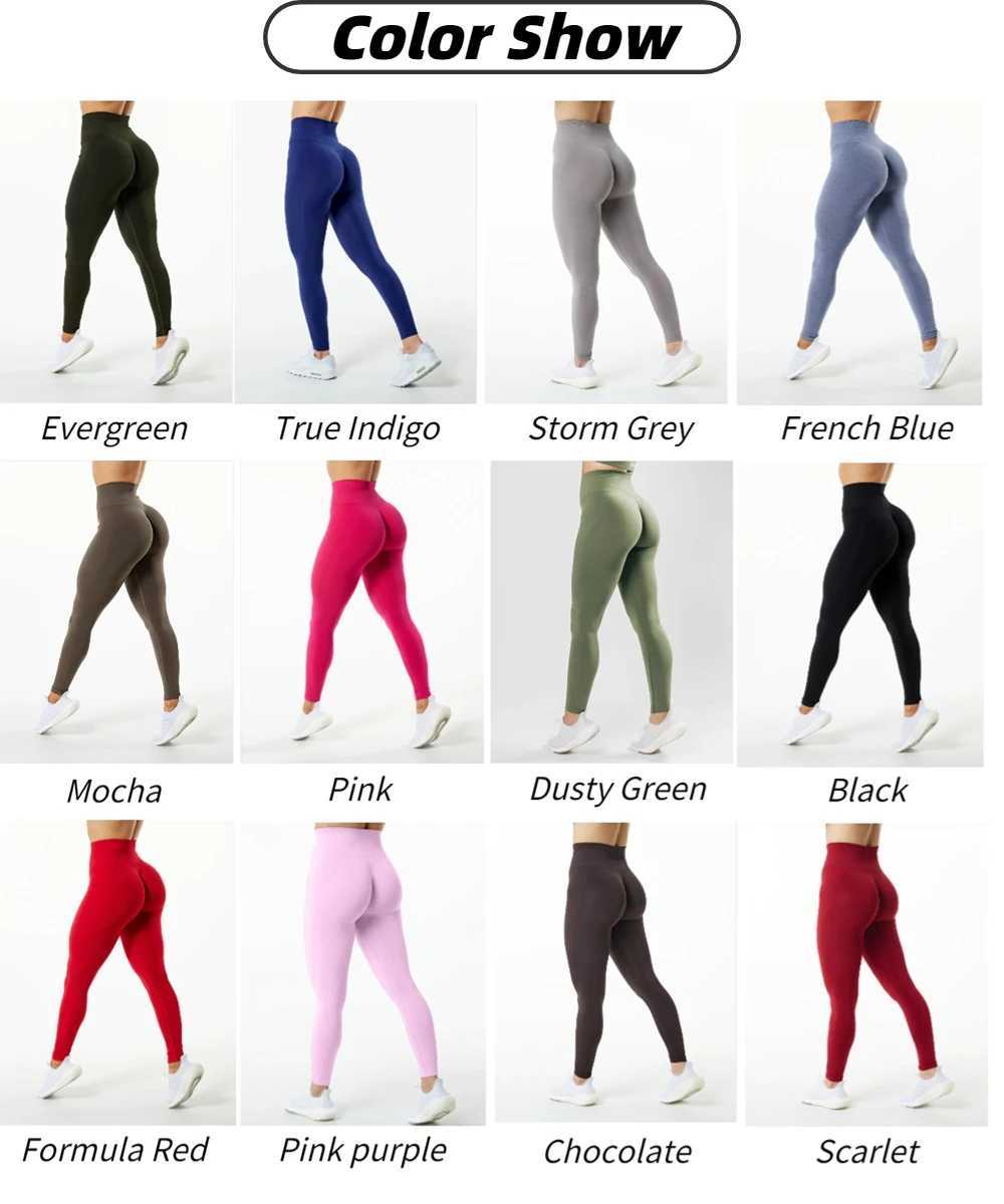 3 Pack Leggings For Women Amplify Seamless Scrunch Leggings Workout Gym Sports Tights Fitness Push Up High Waisted Yoga Pants M240910