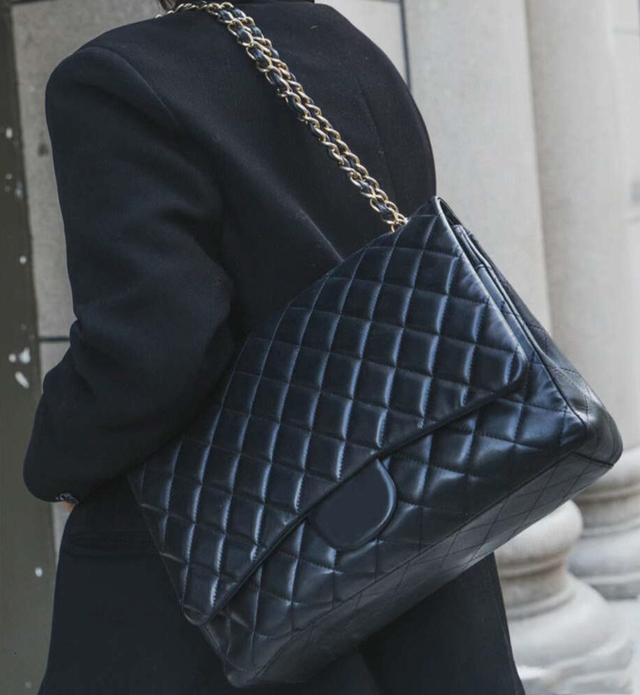 Designer bag Classic Maxi Flap Bag Fashion womens bags Leather chain Shoulder Bags Cowhide Lambskin Black Cross body Purse Quilted handbags ptvs