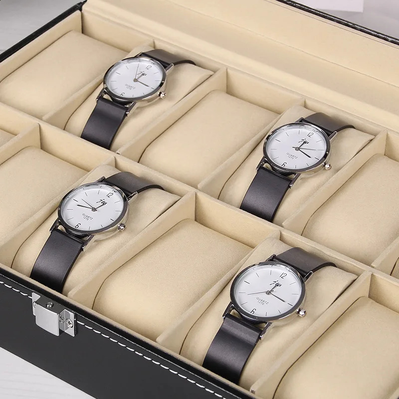 2/3/4/5/6/10/12 Girds Watch Organizer Boxes Watch Case Removable Watch Pillows Watch Box Organizer Gift for Loved Ones 240909