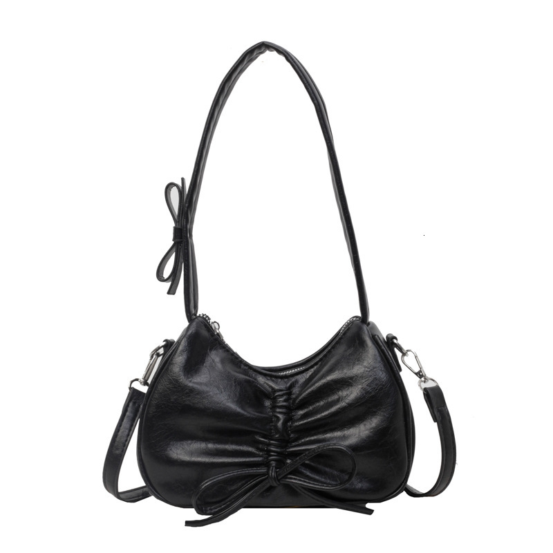 2025S Fashion Designer Minimalist Bow Niche Design Handbag For Women In Spring Summer Trendy And Versatile Single Shoulder Crossbody Bag