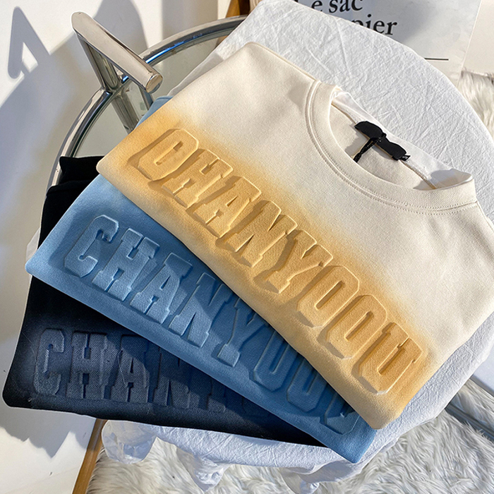 QIANSHI NEW Luxury 3D Printed Hoodies Cotton Best Quality 3D Embossed Hoodie Heavyweight Custom Embossed Hoodies