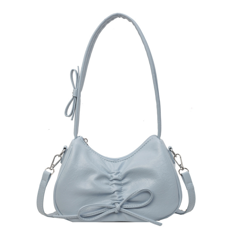 2025S Fashion Designer Minimalist Bow Niche Design Handbag For Women In Spring Summer Trendy And Versatile Single Shoulder Crossbody Bag