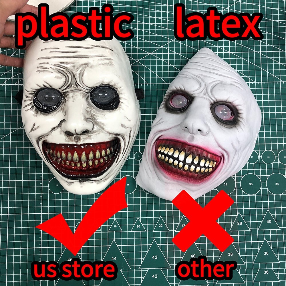 New New Horror The Exorcist Smig Face Demon Mask Cosplay Evil Creepy Ghost Skull Plastic Mas Halloween Carnival Party Costume Props