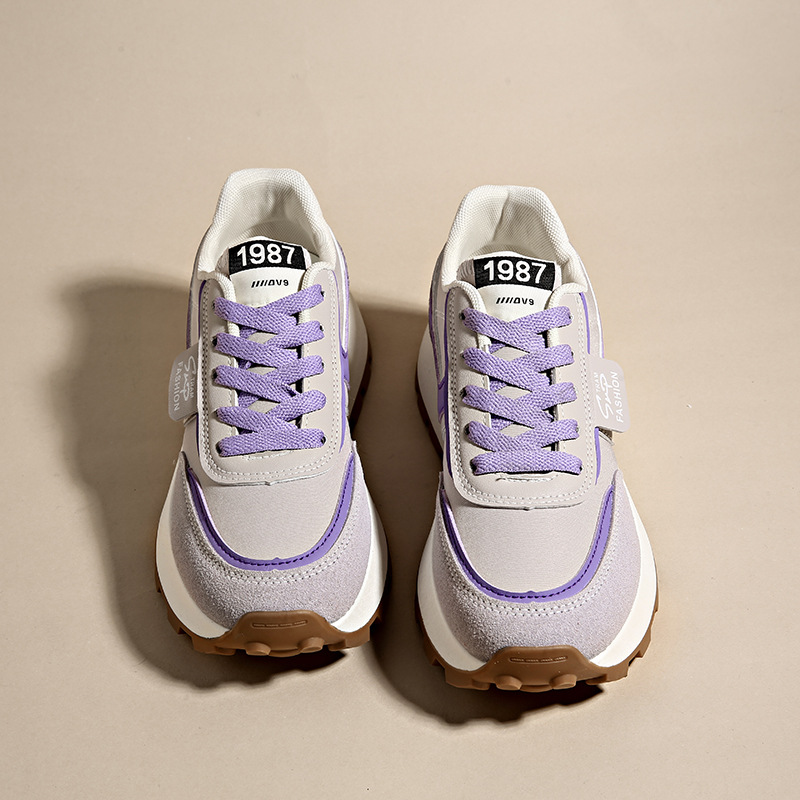 Women's Retro Running Shoes 2025 Autumn Edition - Thick Cushioned Sports Sneakers Korean Fashion Casual Footwear
