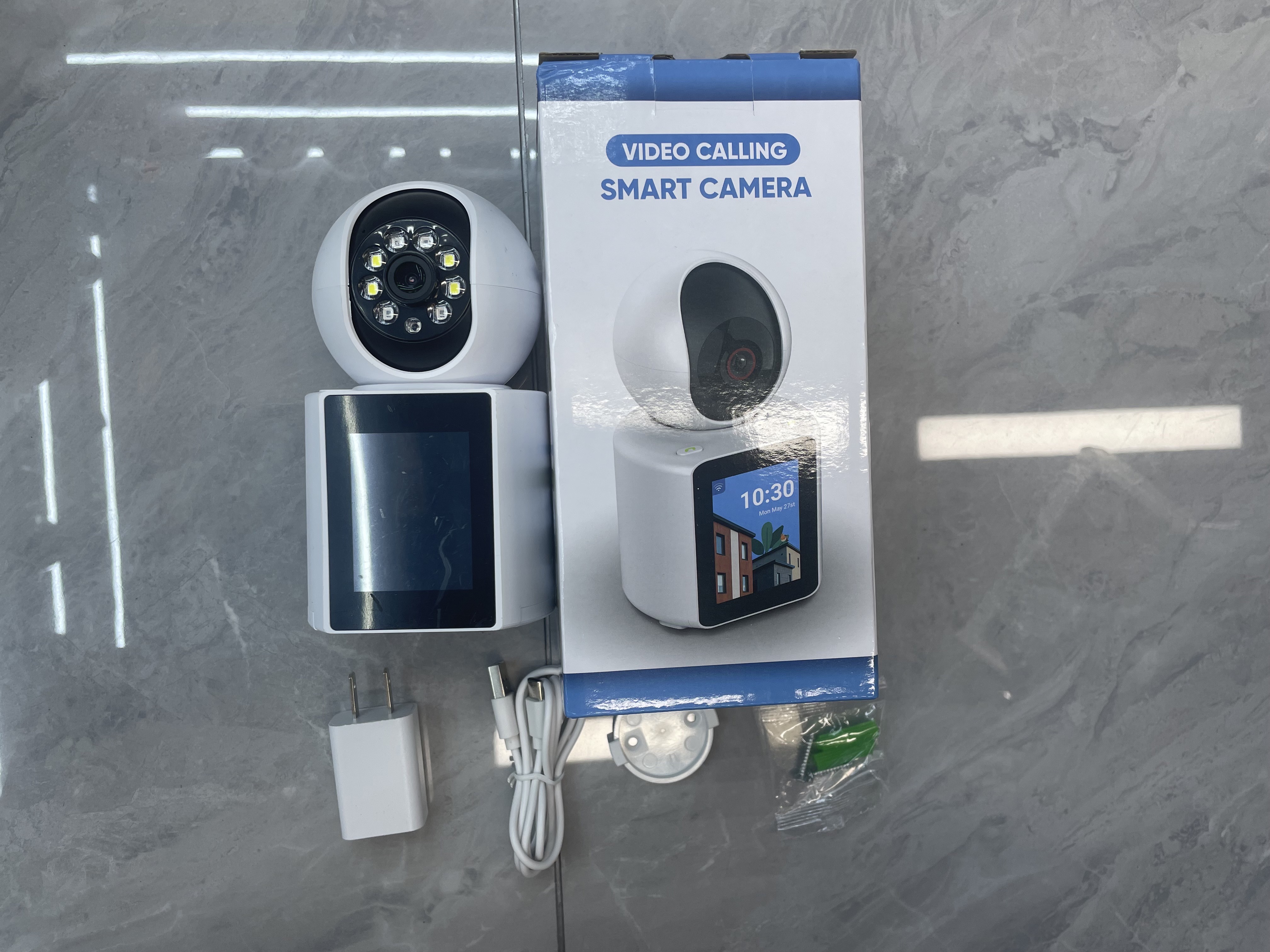 ICSEE APP Video Calling Smart Wifi Camera with 2.4 Inch IPS Screen FHD 1080P IP Cam Two-way Talk Wireless PTZ Cameras intelligent monitor