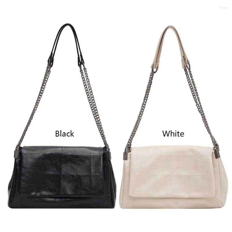 2025 NEW Drawstring PU Leather Fashion Sg Bag Large Capacity Women Crossbody Adjustable Strap Solid Color Tote Chain Travel Bags zhanyishengli