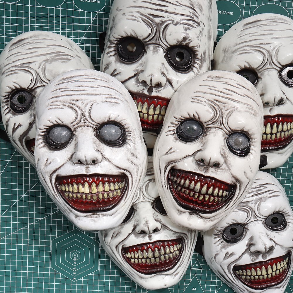 New New Horror The Exorcist Smig Face Demon Mask Cosplay Evil Creepy Ghost Skull Plastic Mas Halloween Carnival Party Costume Props