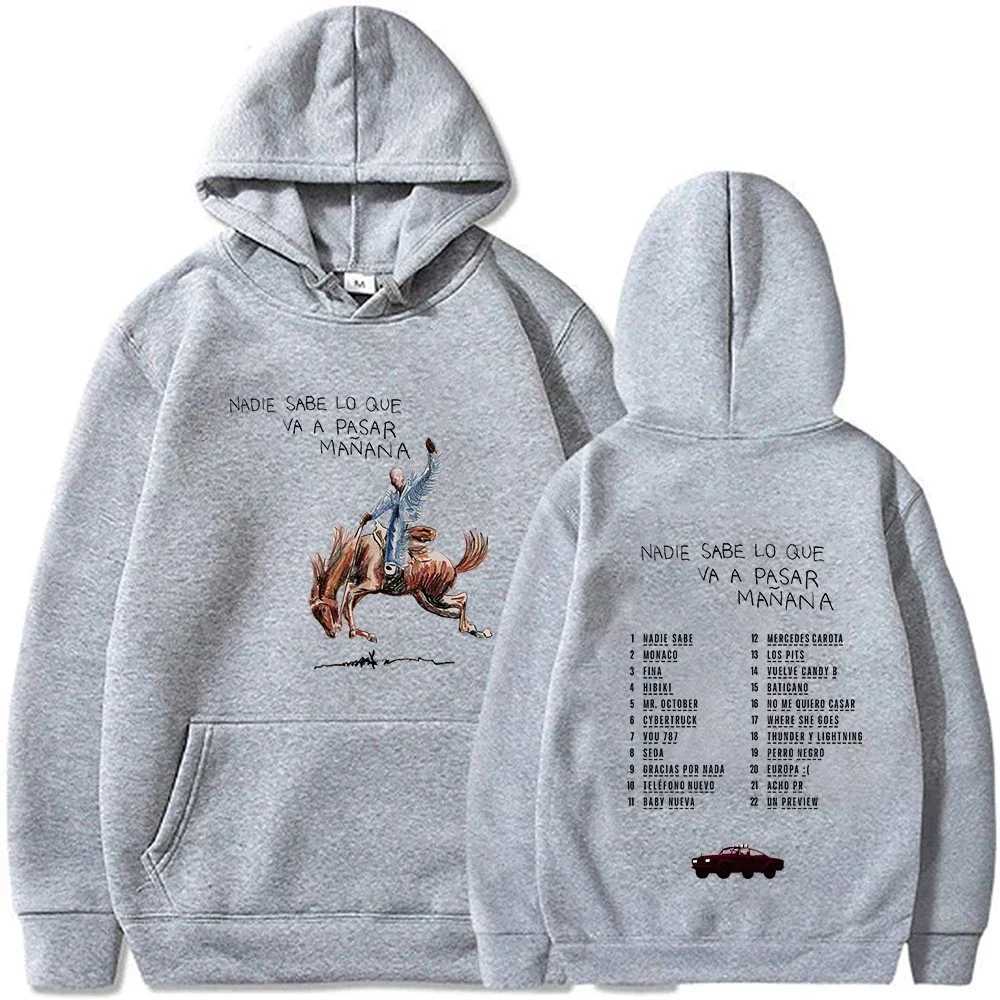 Va Sabe Bad Nadie Bunny Lo Que New Pasar Album Manana Sweatshirts Street Hoodies Clothes Casual Pullovers 90s Bad Bunny HoodieX2409