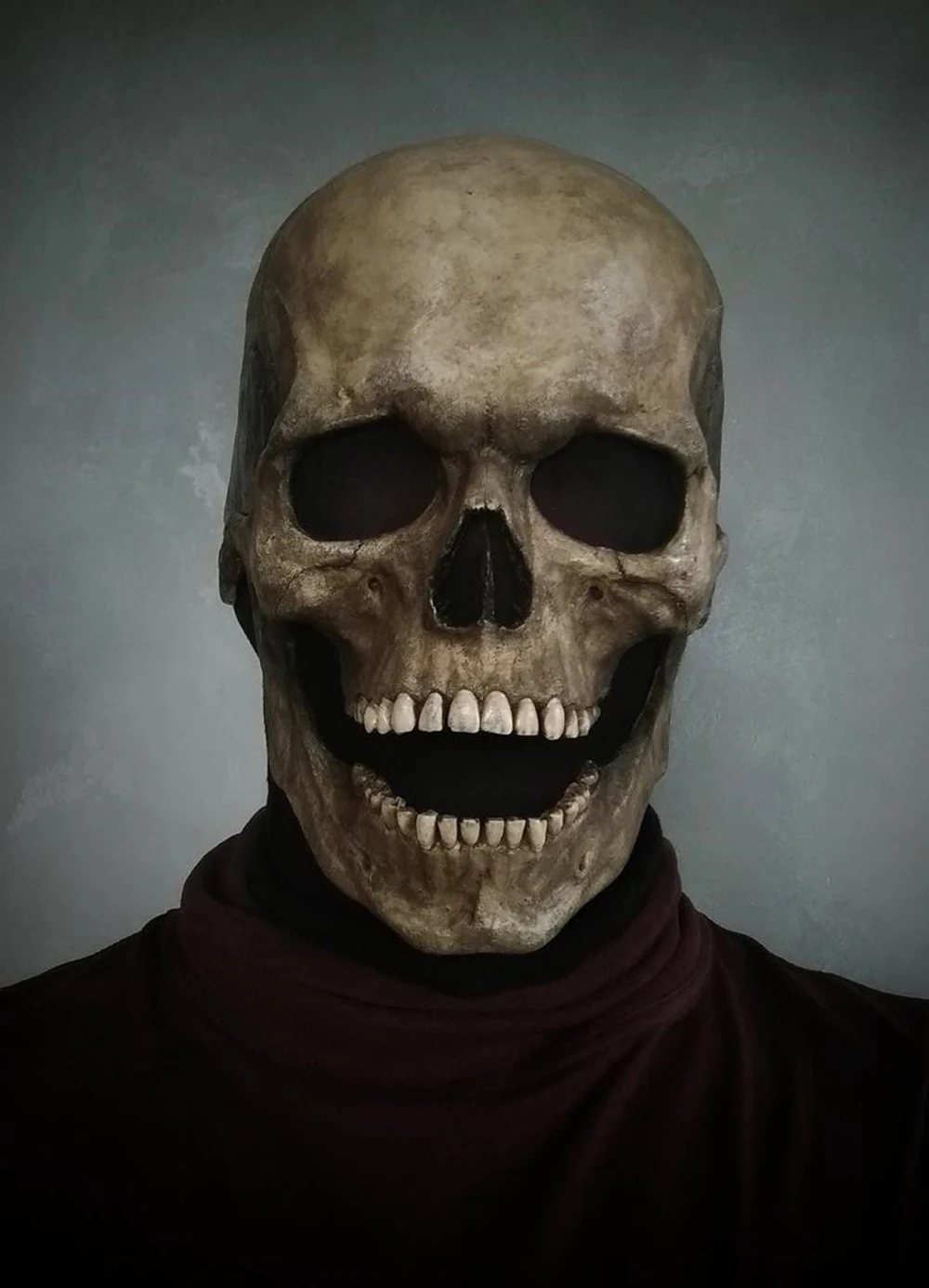 Halloween Mask Latex Mask Skull Horror Decoration Full Head Skull Mask Helmet Movable Jaw Masque Gifts Party Costume Mask