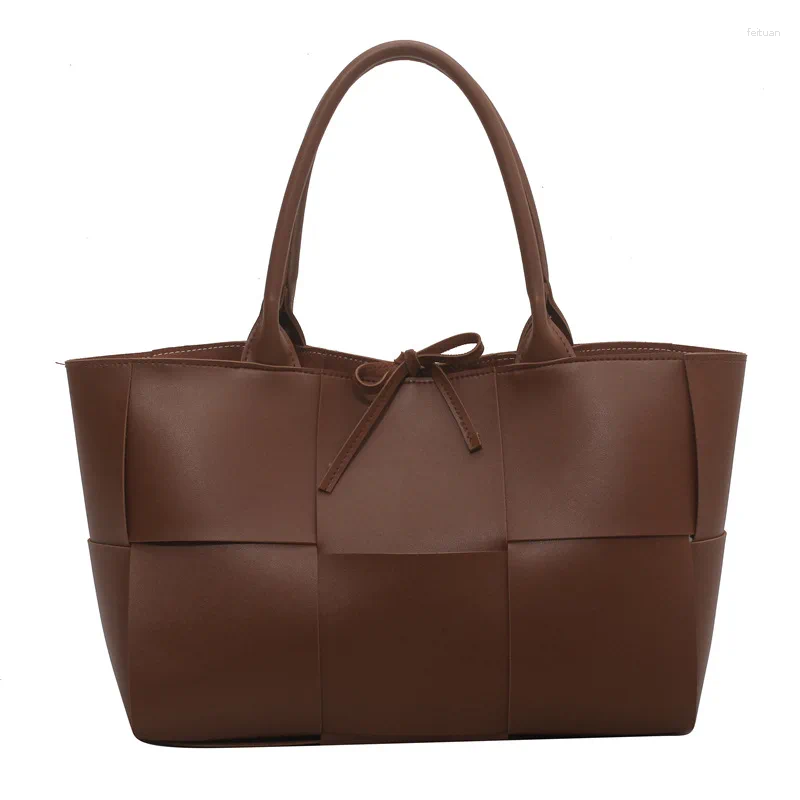 Totes Leather Woven Large-Capacity Handbag Women's Shoulder Bag Trend Women Messenger For e68a