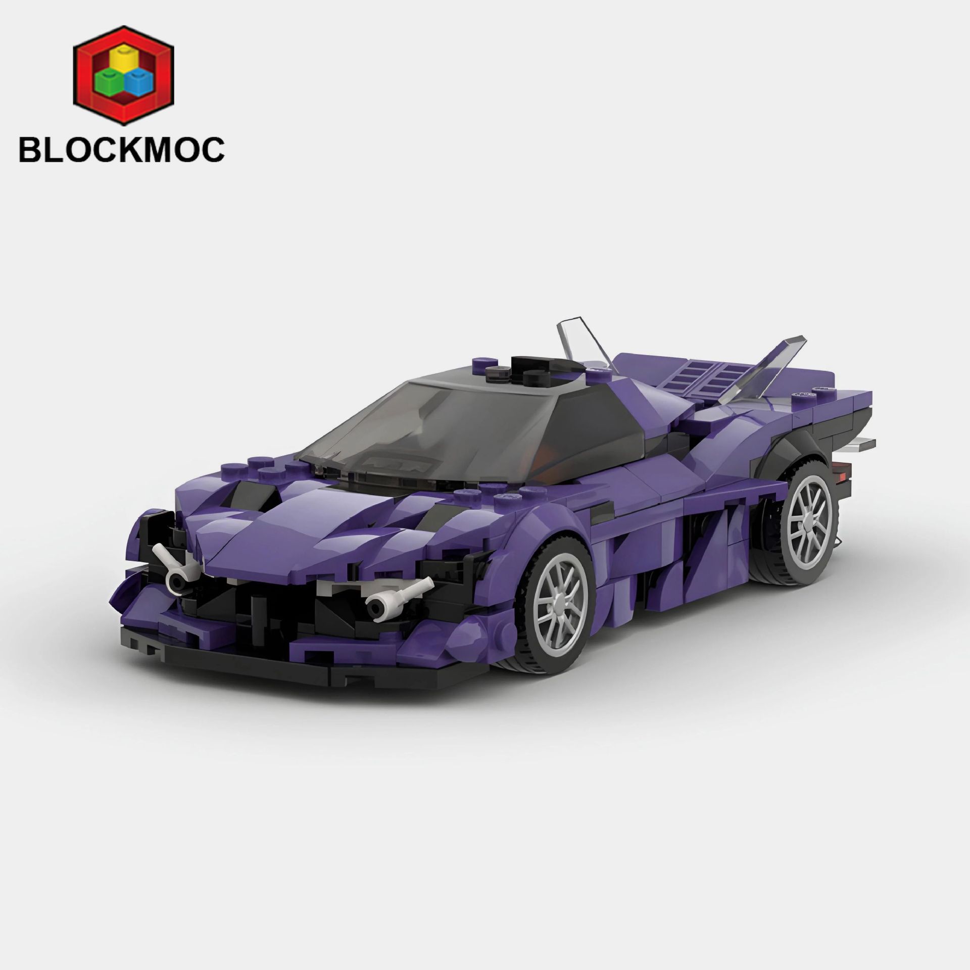 MOC Bricks EVO Speed8 Grid Car Supercar Build Tech Vehicle Speed Super Racing Block Garage Toy for Boys
