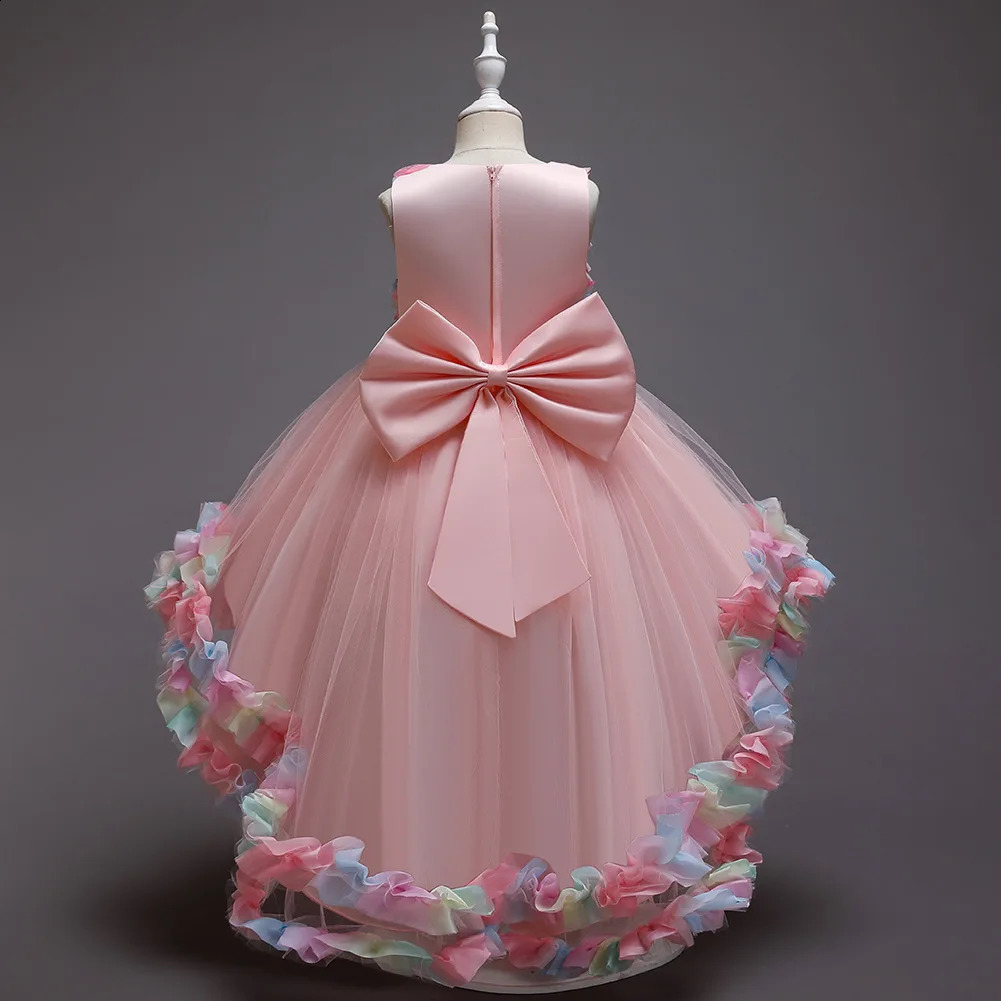 Girls Path Princess Dress Lace Evening Dress Party Dress #2039 240902