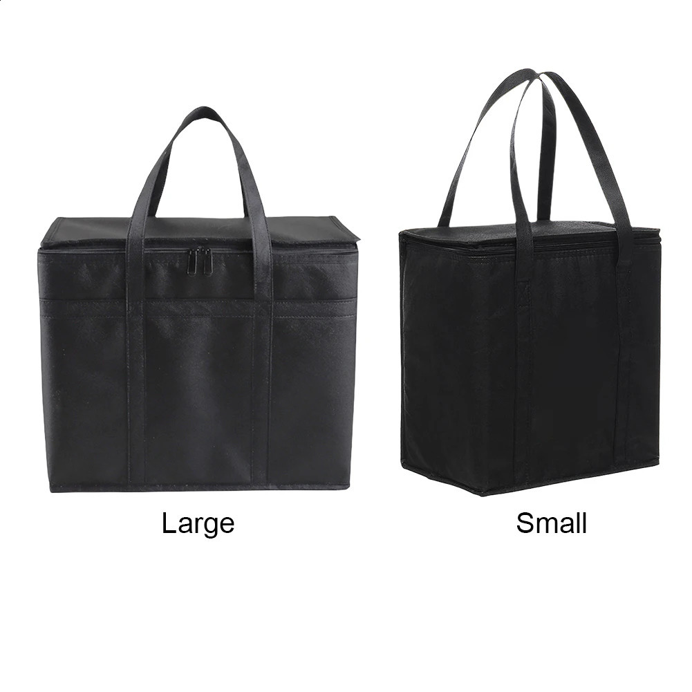 Beverage ice insulated cooling bag car lunch cooler foldable portable zipper freezer 240910