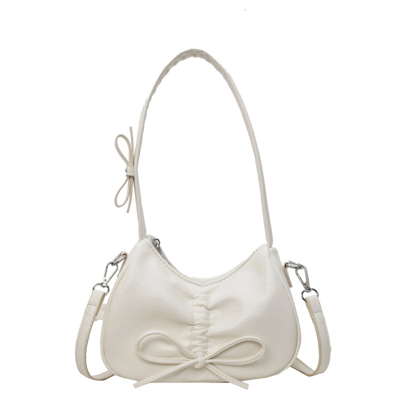 2025S Fashion Designer Minimalist Bow Niche Design Handbag For Women In Spring Summer Trendy And Versatile Single Shoulder Crossbody Bag