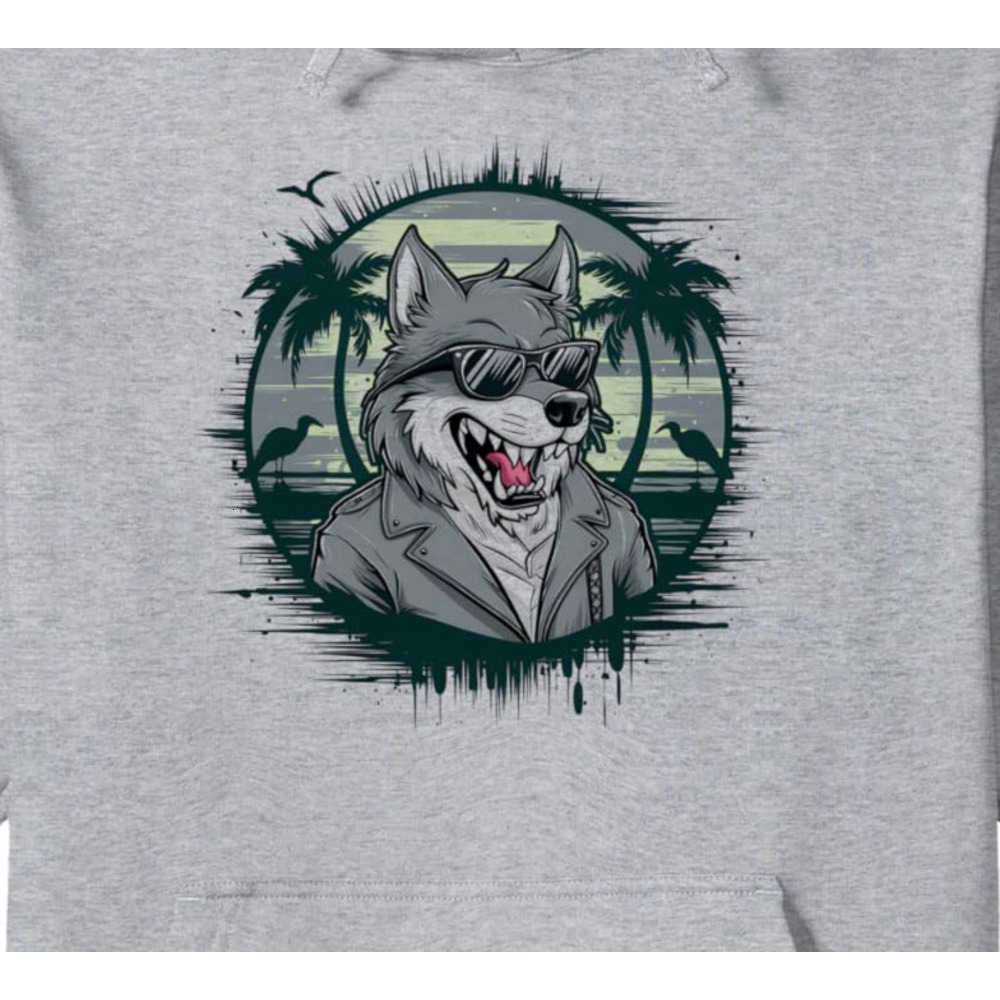 Hoodie for Mens Womens Wolfpack Summer Palm Trees Beach Vacation Sunset Graphic Pullover Hoodie Graphic Hoodies sweatshirt Pullover Long Sleeve