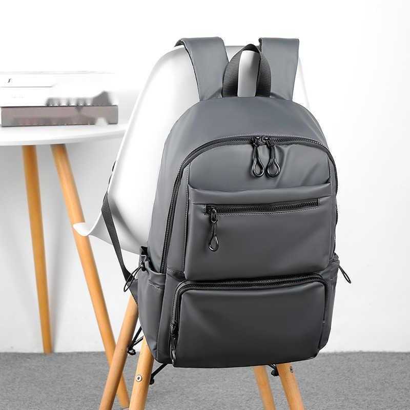 CMM Mens double back leisure computer bag Korean fashion trend student schoolbag Travel Backpack