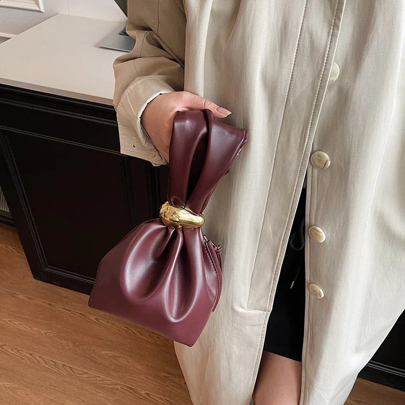 LEFTSIDE Mini PU Leahter Underarm Bags for Women Fashion er Female Retro Shoulder Bag Handbags and Purses 240909