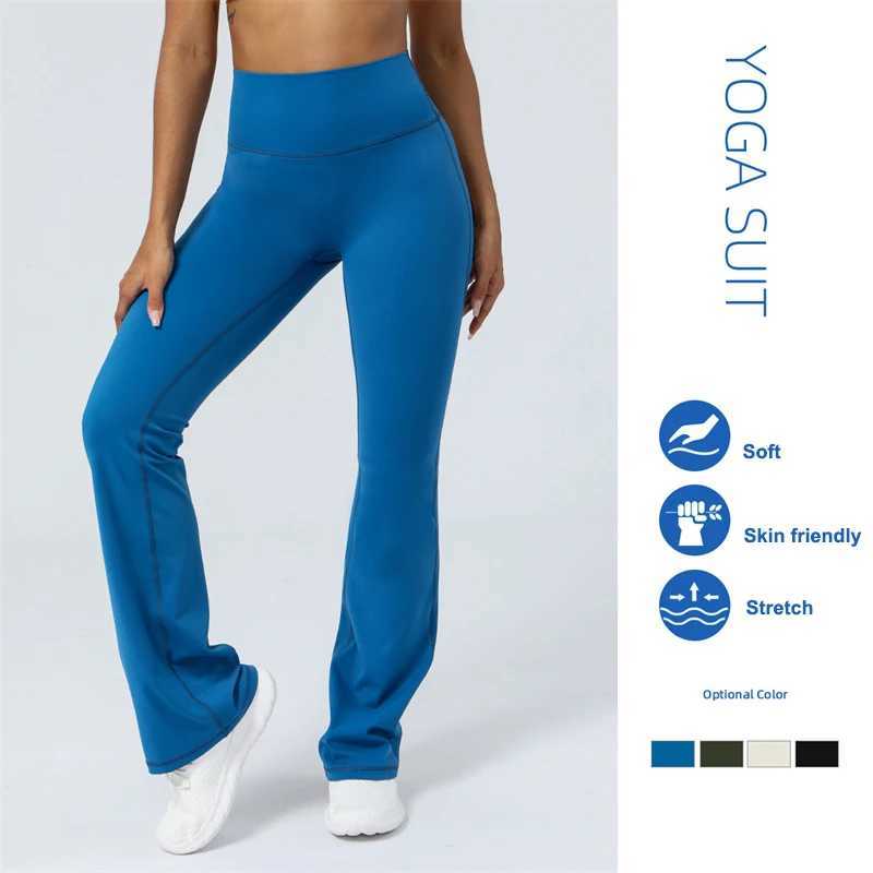 Women Yoga Pants 4 Way Stretch Tummy Control Workout Running Bell Bottom Leggings Long Bootleg Gym Flare Pants Women Sportswear M240910