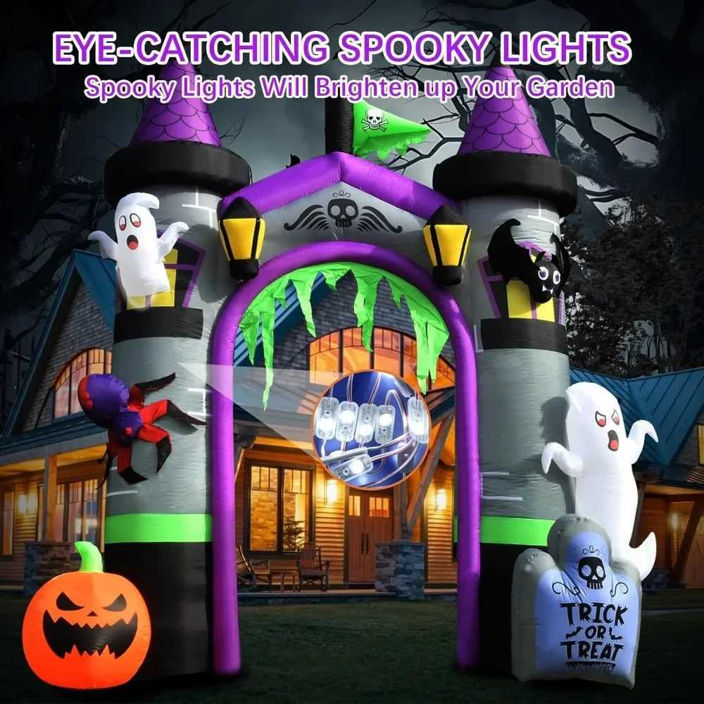 Halloween inflatable outdoor decorations ghosts pumpkins witches castles arches ghost lights blow up Halloween decorationsX240910