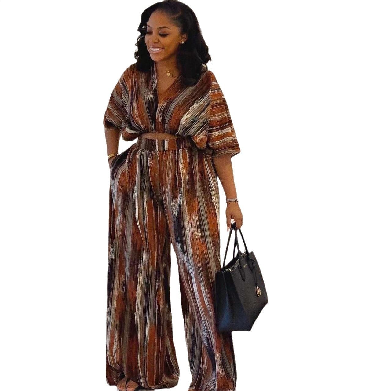 African American Mother Expensive Custom Gold Jacquard Fabric Loose Dress 240506 B1