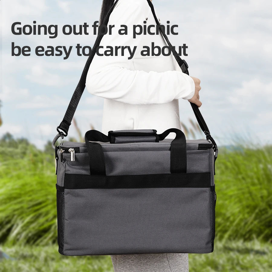 30L large capacity insulation bag cooler refrigerant lunch longterm refrigeration convenient folding outdoor po 240910