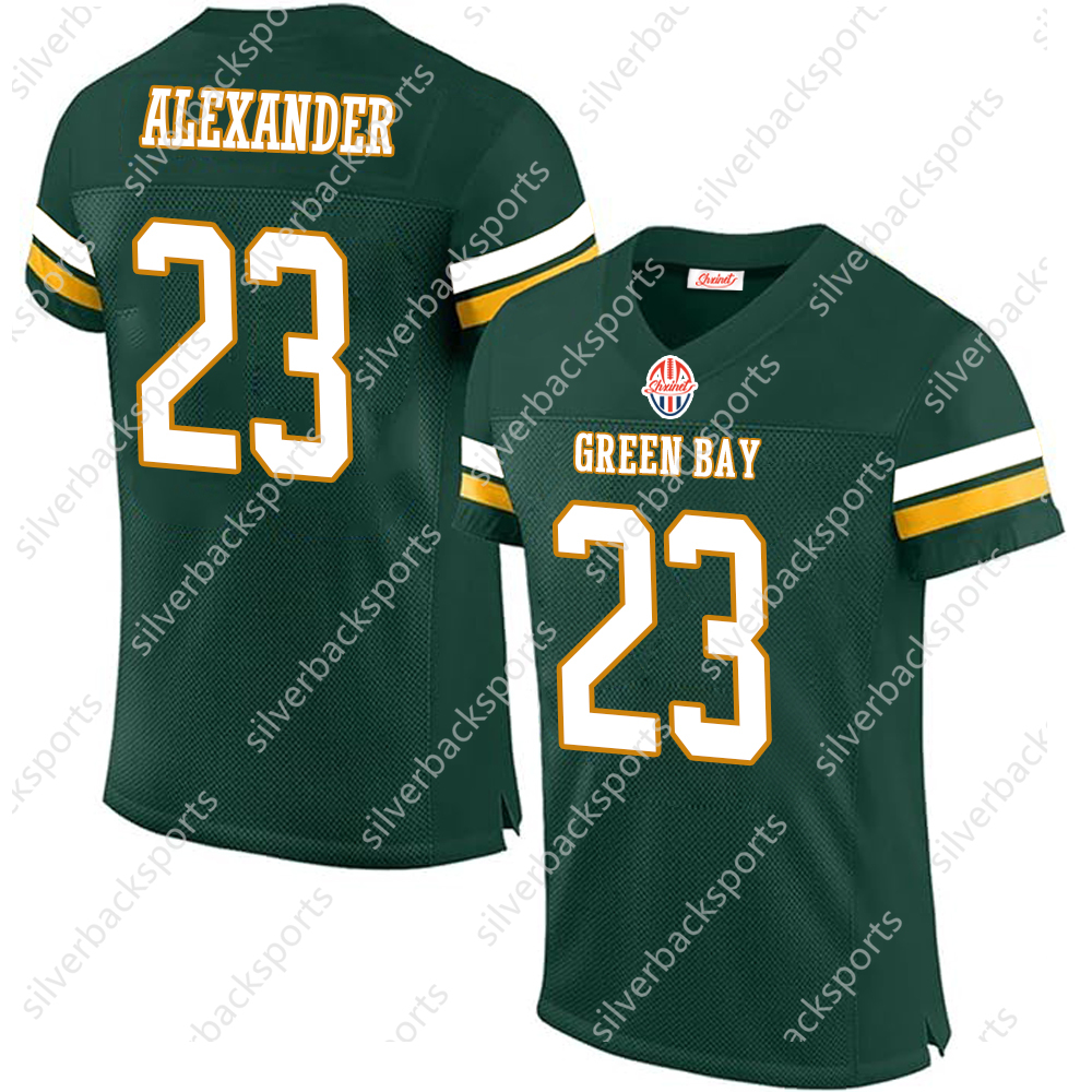 2025 Football Jerseys Love Christian 12 Aaron Jones Dillon Randall Cobb Quay Walker 4 Brett Favre Custom All ed Name and Number This baseball uniform 