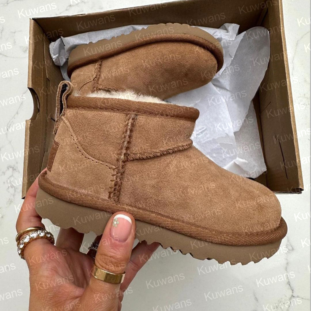 Designer Kids Toddler Classic Ultra Mini Boots Snow Boot Big Kid Baby Fur Sheepskin Tasman Tazz Chestnut Sand Mustard Seed Beige Driftwood Fall Winter Ankle