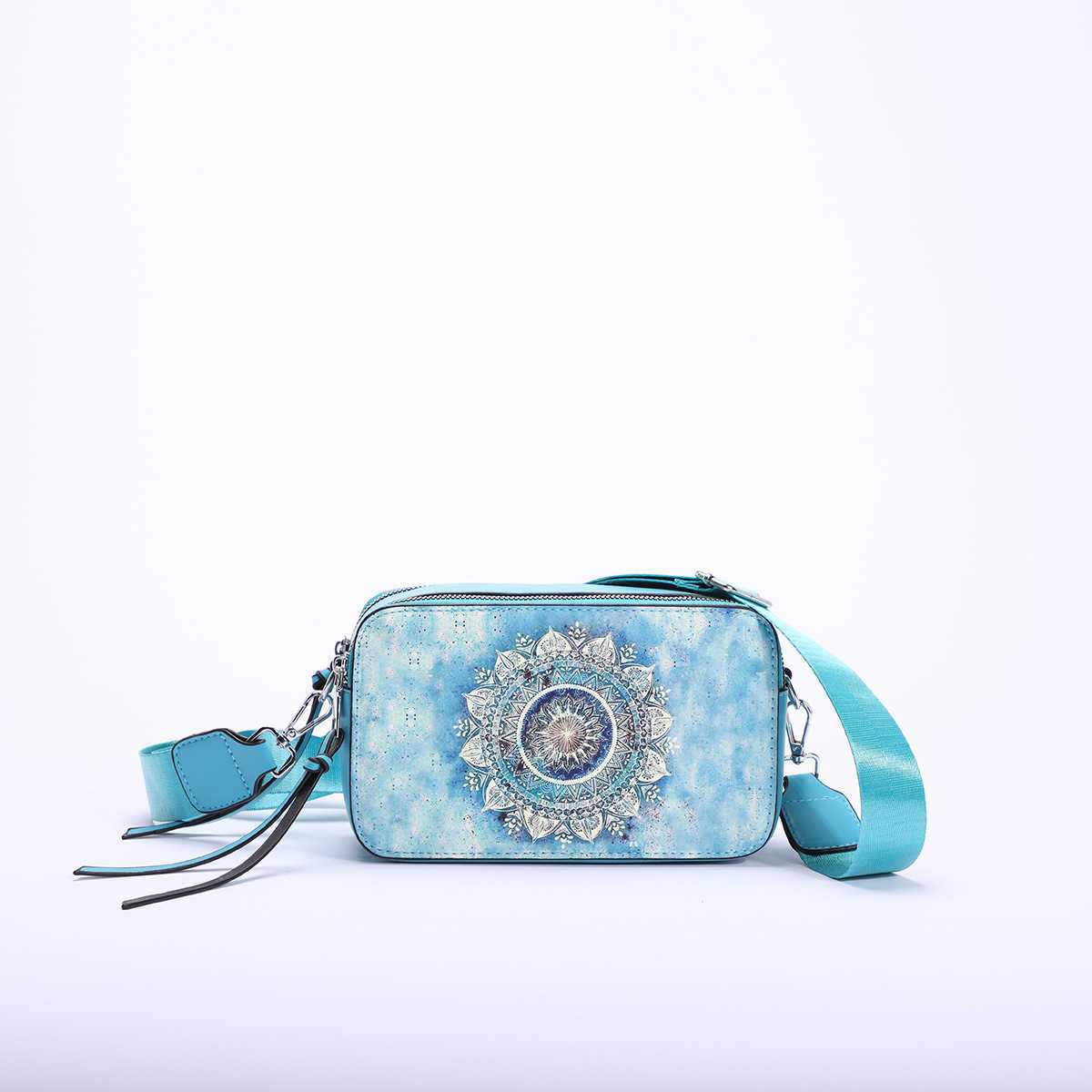 Camera bag, women's bag, blocking printed soccer square bag, single shoulder crossbody bag 240915
