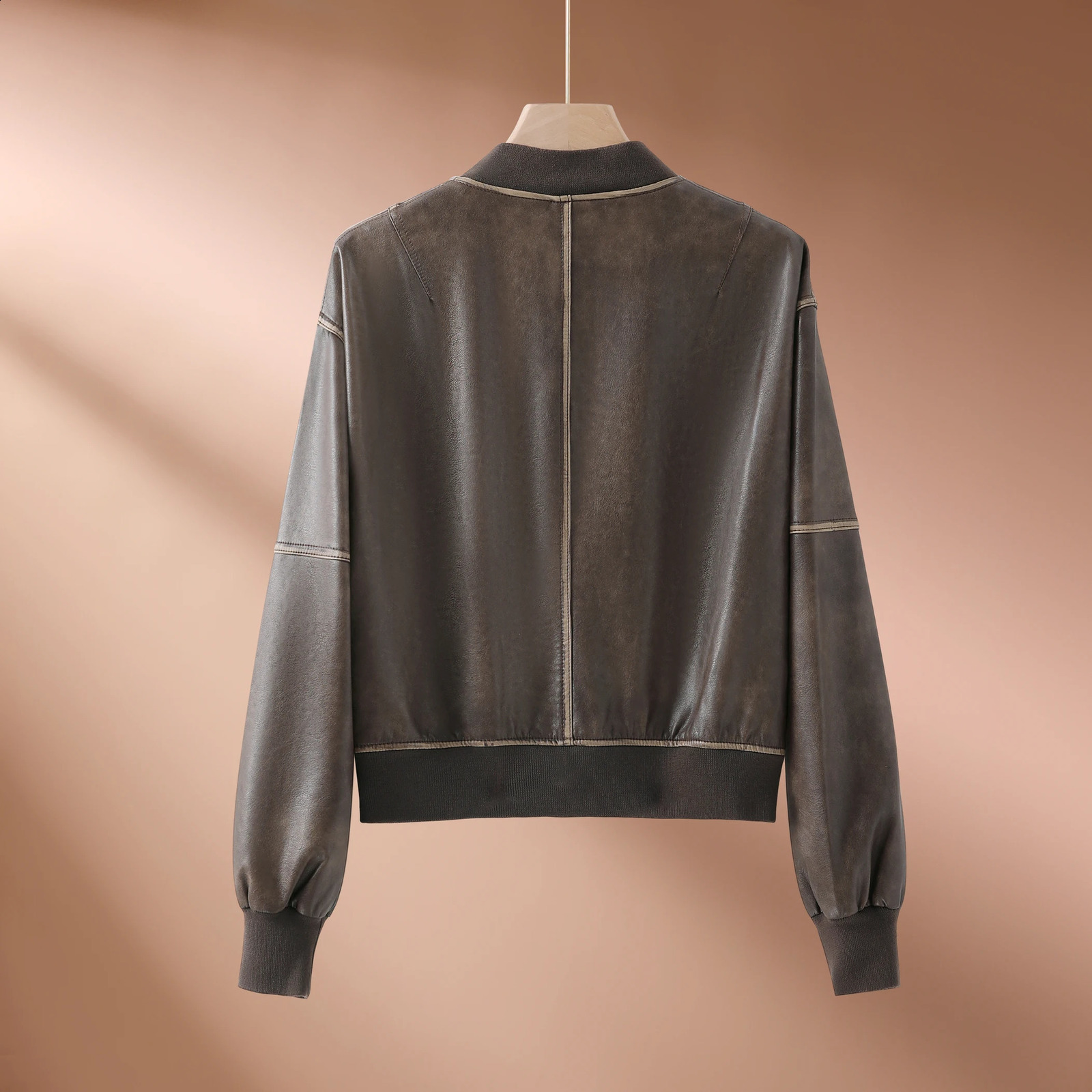 Women's Leather Jacket | Pu Zipper Motorcycle Coat Short Faux Biker Bomber