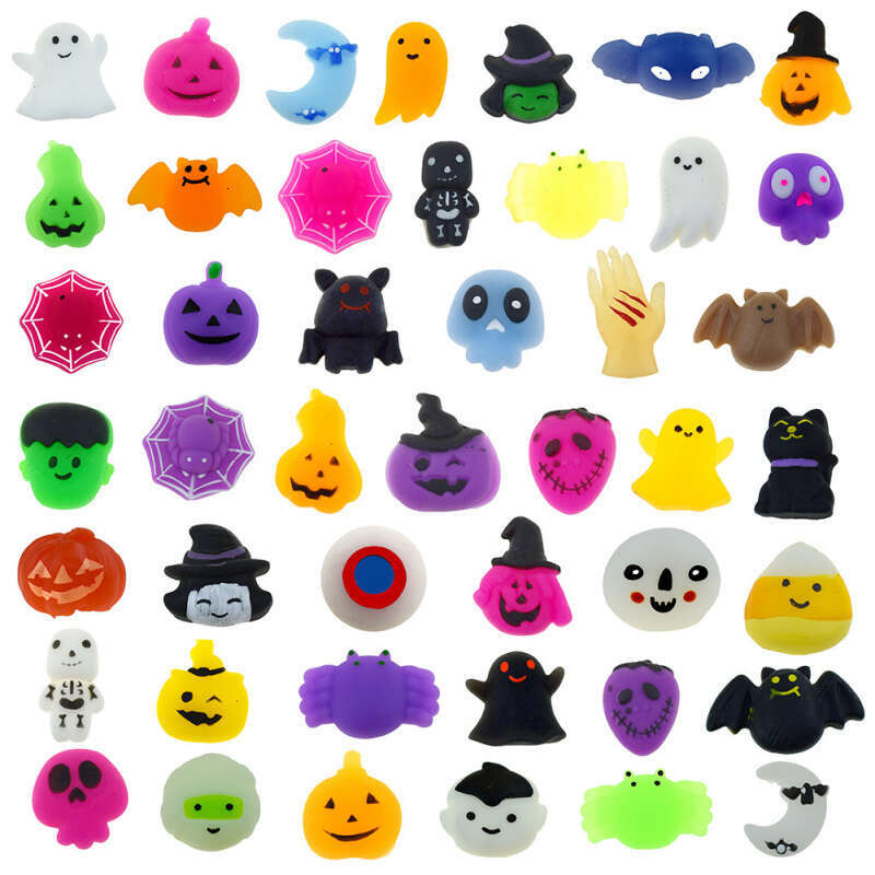 25PCS Halloween Squishies Mochi Animal Squishy For Kids Antistress Ball Squeeze Party Favors Stress Relief Toys Gift Blind Box Toys