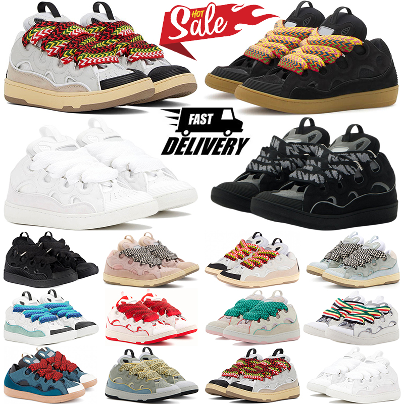 Designer Curb Casual Shoes men women sneakers white ivory black leather blue beige red mens trainers Plate-forme runners chaussure luxury shoes