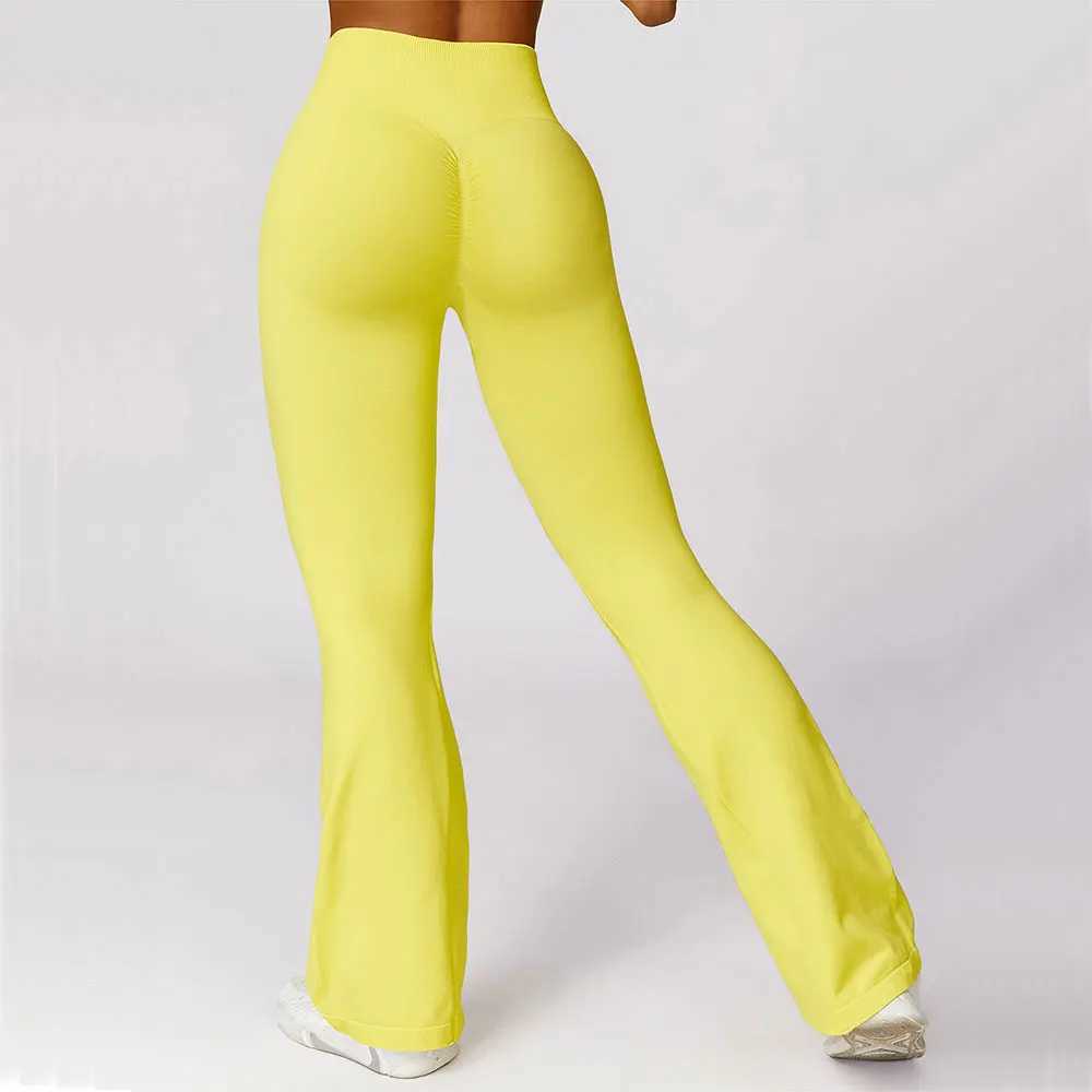Flare Leggings Seamless Yoga Pants Women High Waist Wide Leg Pants Women Gym Workout Fitness Sports Flared Pant Dance Trousers M240910