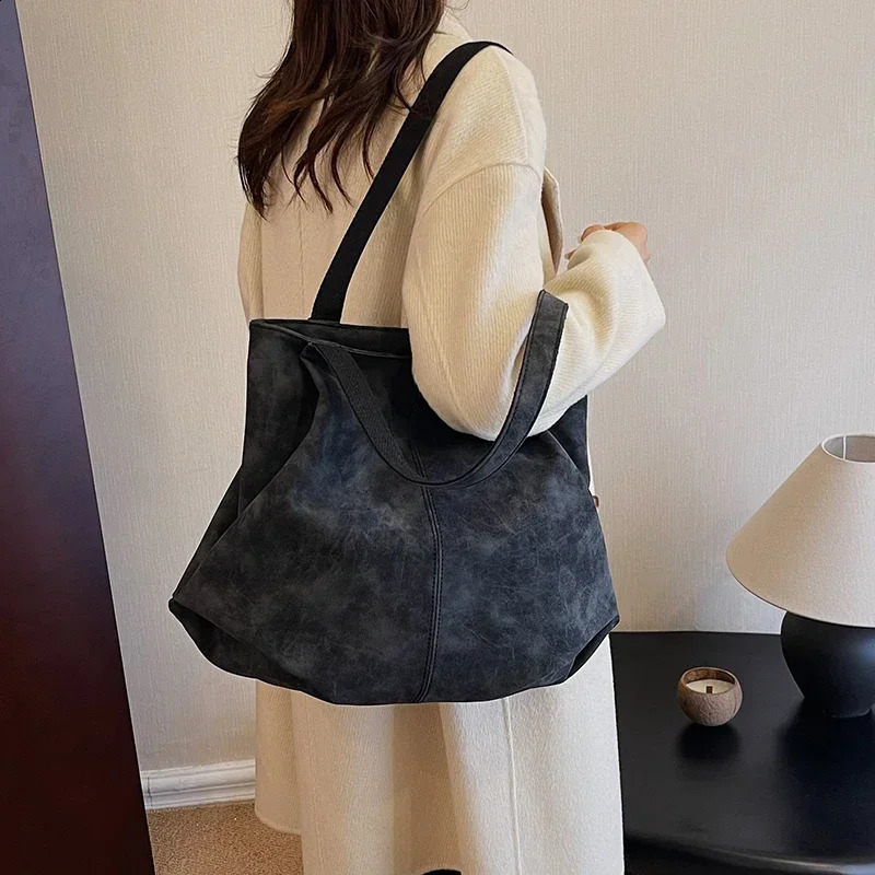 Zipper Pu Elegant Shoulder Solid Casual Tote Bags for Women Fashion SewingThread Concise Handbag 240910 4