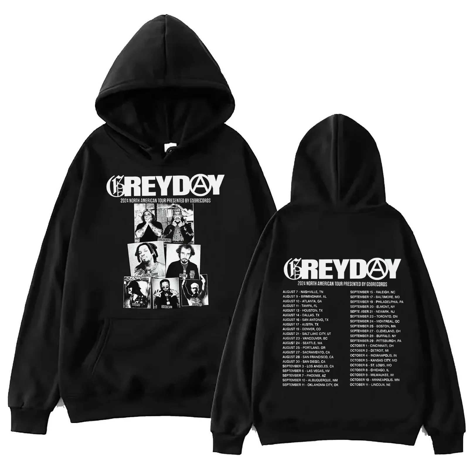 Suicideboys Grey Day 2024 Tour Hoodie Man Woman Harajuku Hip Hop Pullover Tops Sweatshirt Music Fans GiftX240909