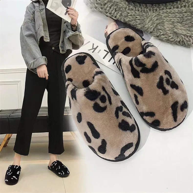 2024 womenmen Home Soft Sole Slippers Winter Plush Warm Plush Shoes Fashion Casual Cotton Shoes Slippers 240910