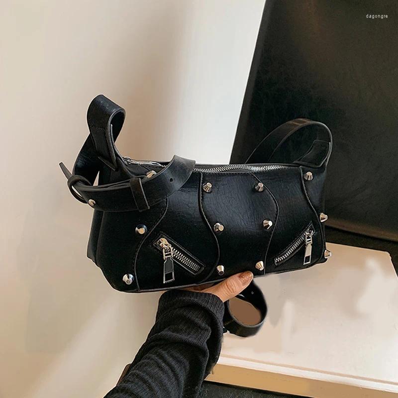 2025 NEW Shoulder Bags Rivets Design Small For Women Korean Fashion Female Crossbody Bag Lady Y2K Handbags And Purses