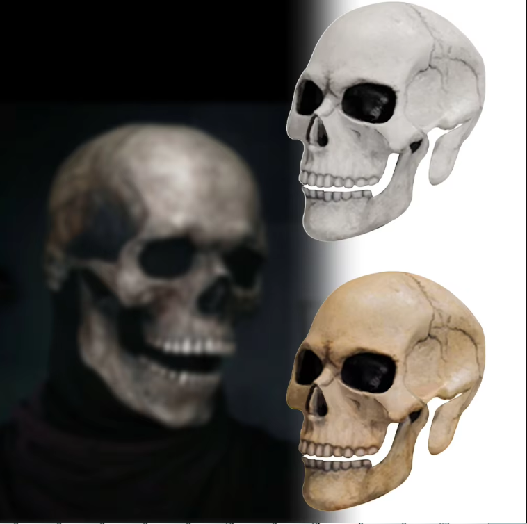 Halloween Mask Latex Mask Skull Horror Decoration Full Head Skull Mask Helmet Movable Jaw Masque Gifts Party Costume Mask