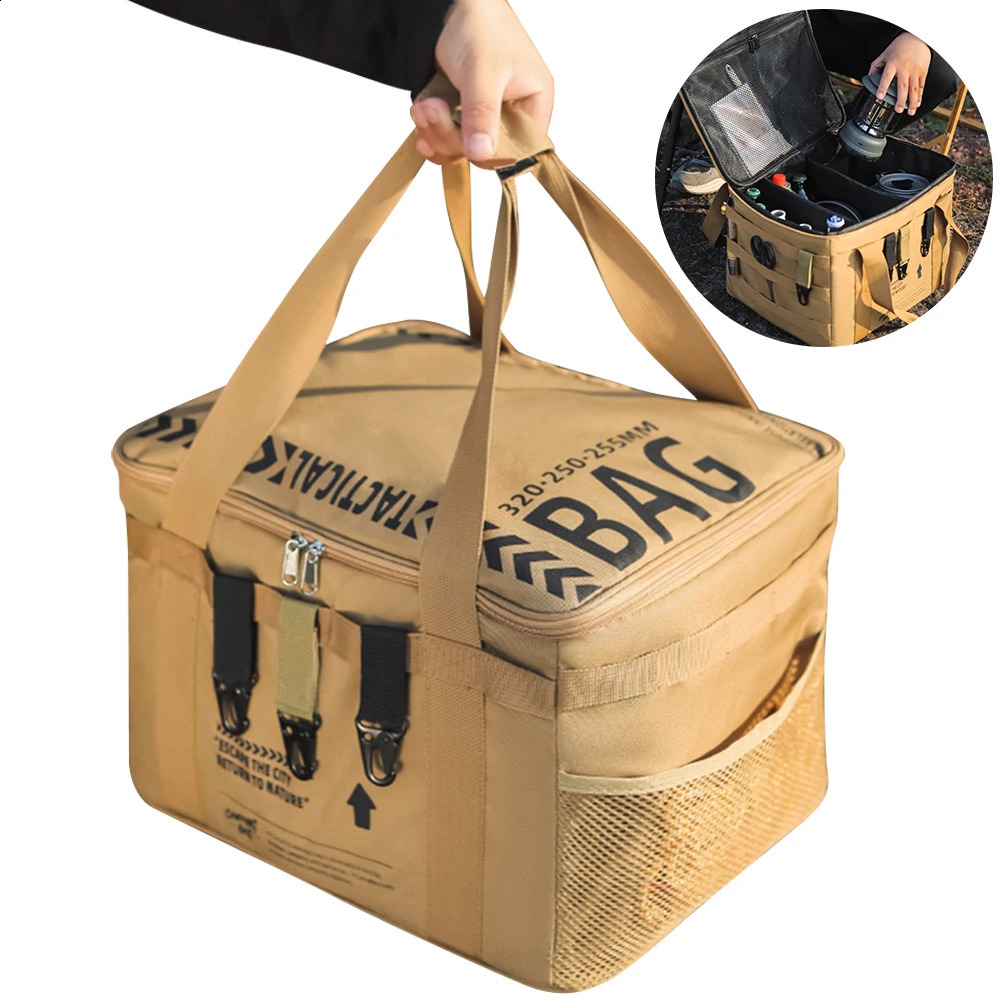 20L camping gas tank storage bag outdoor picnic large capacity tactical with handle box 240910