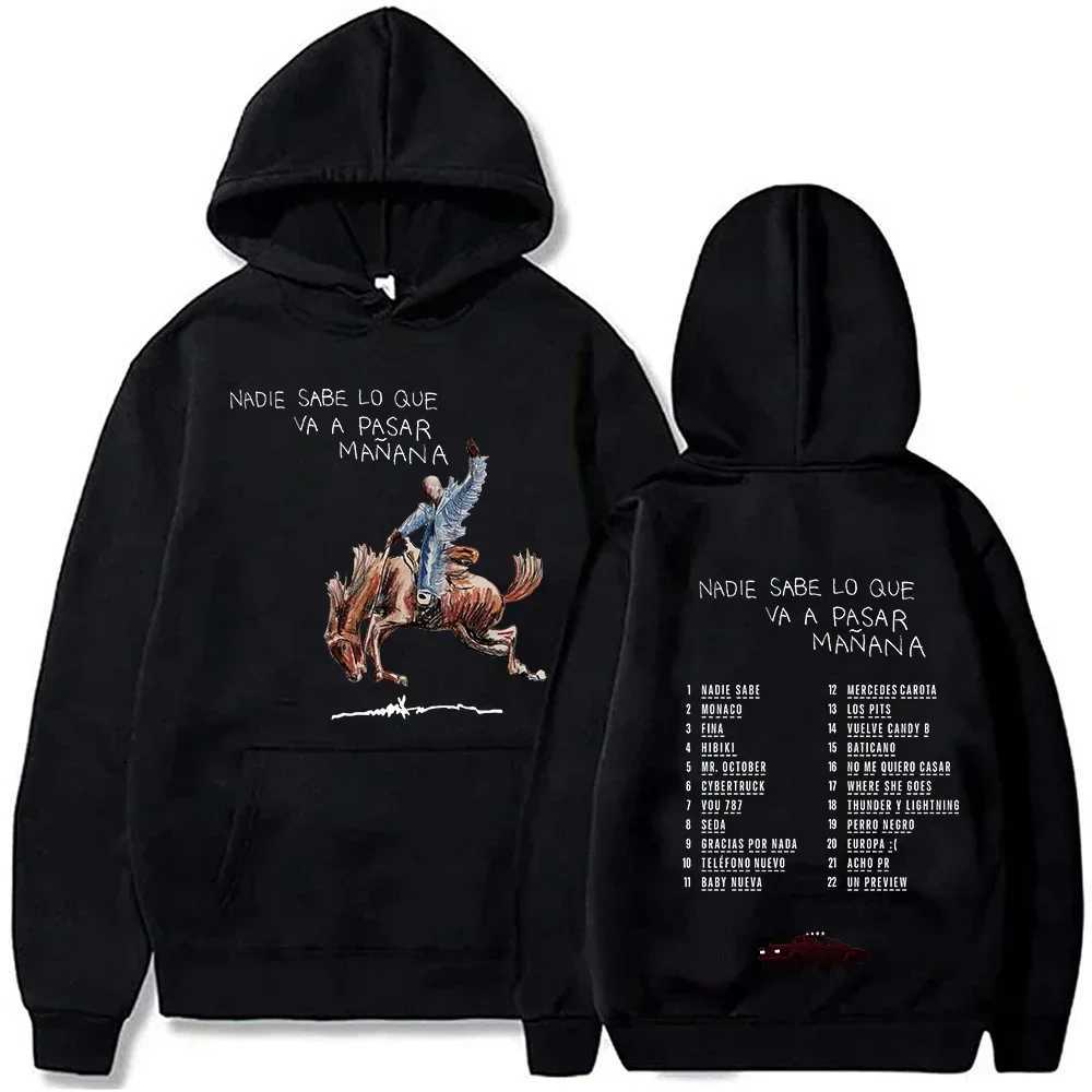 Va Sabe Bad Nadie Bunny Lo Que New Pasar Album Manana Sweatshirts Street Hoodies Clothes Casual Pullovers 90s Bad Bunny HoodieX2409