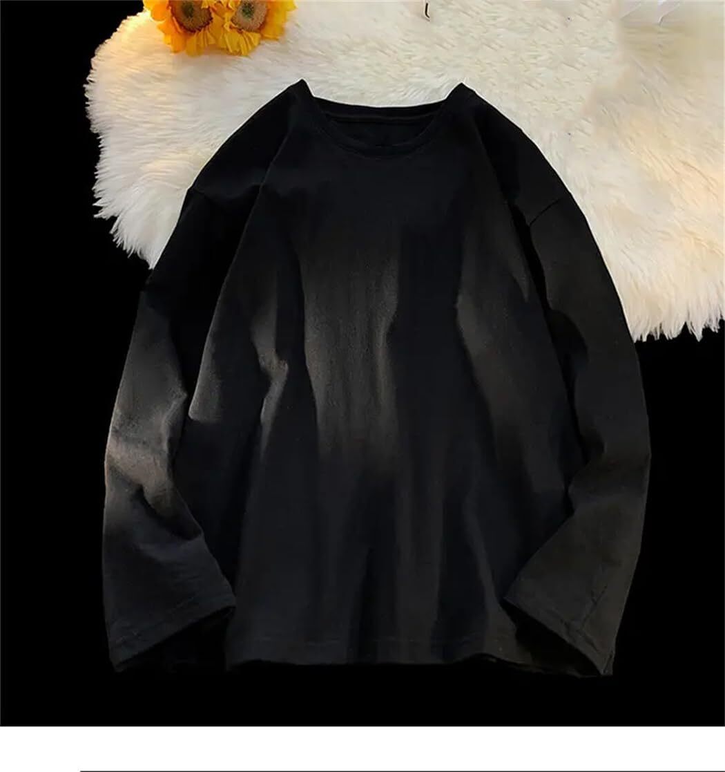 Long Sleeve Shirts for Men sweatshirt Mens Long Sleeve Tops Casual Bottom Shirts Solid Cotton T-Shirts Tops T shirt Tee Streetwear Casual tops clothes